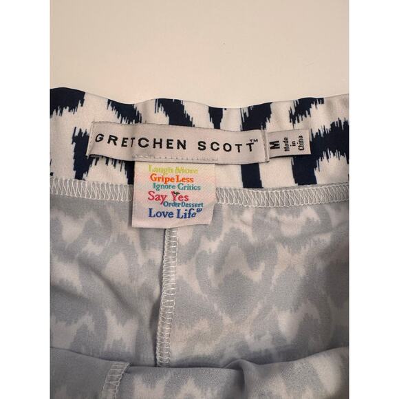 Gretchen Scott Skippy Skort Women's Blue/White Patterned Sz M Golf Tennis - Picture 3 of 6